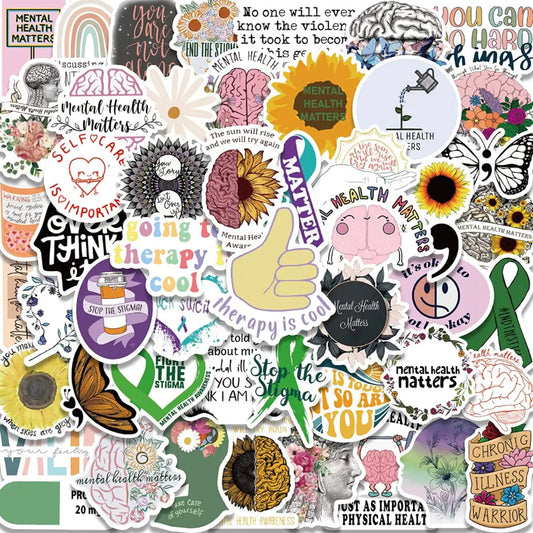 Mental health awareness sticker pack