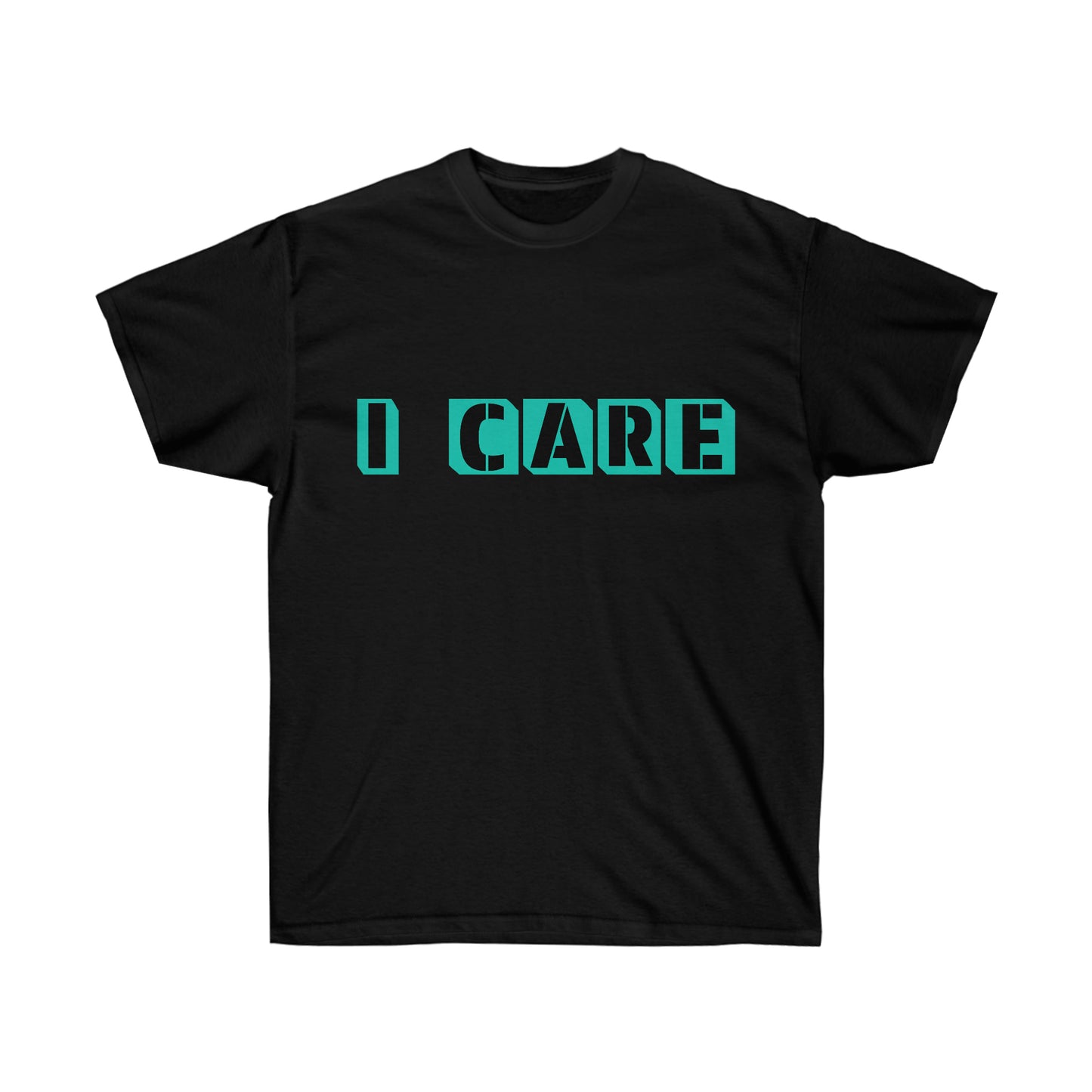 I care Black T shirt